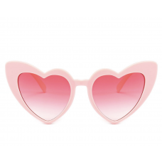 Sunglasses Heart - Light Pink with Pink Lens